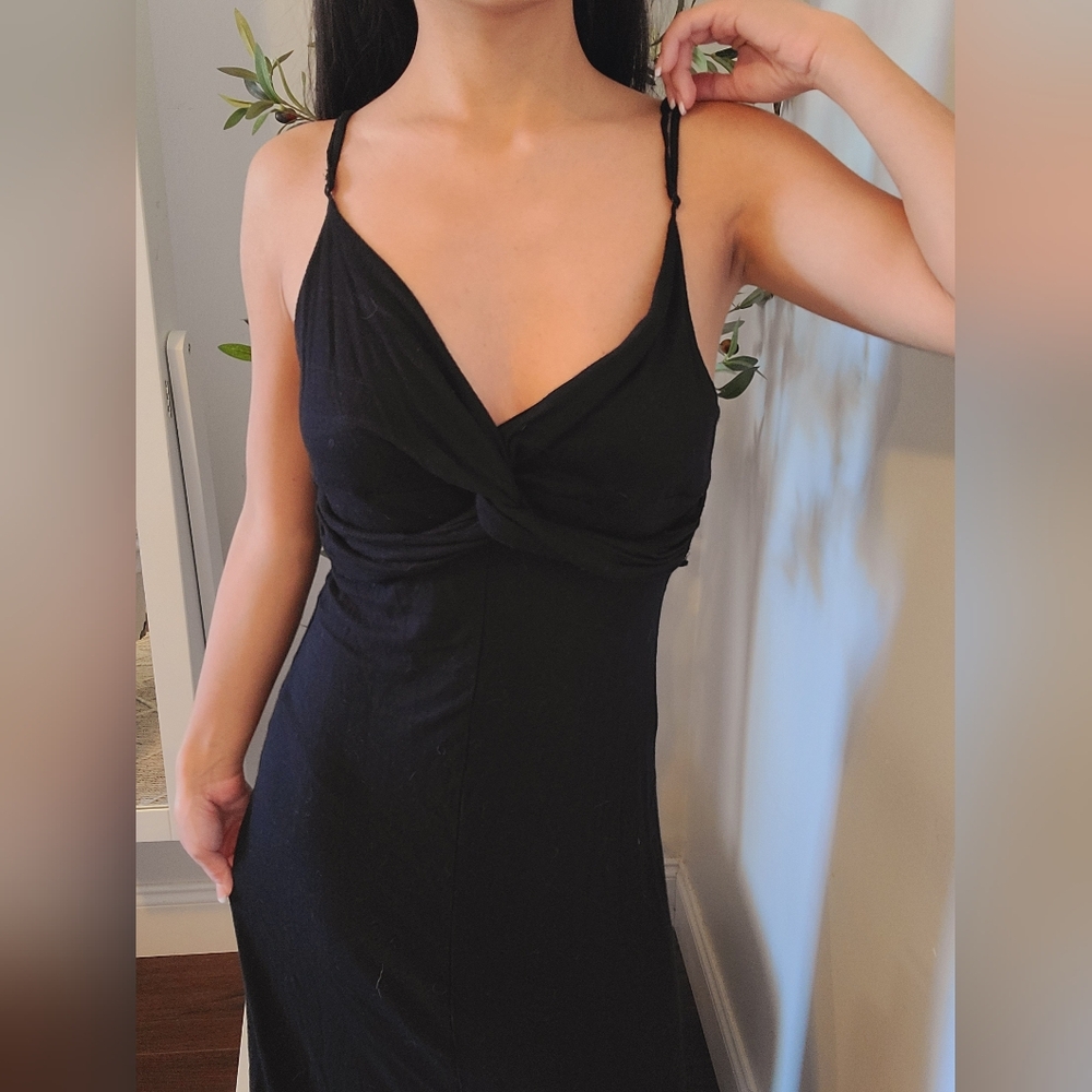 Elegant Black Strap Women's Dress